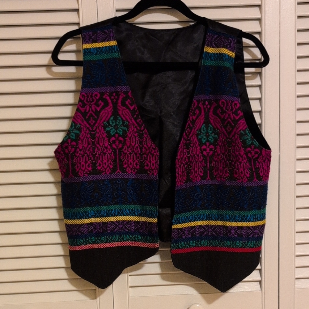 Vintage Colorful Patterned Vest